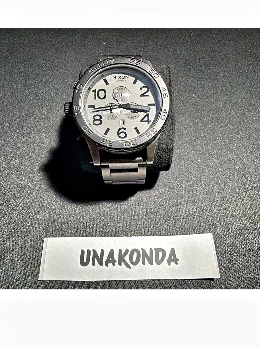 Nixon The 51-30 CHRONO Gunmetal 300m Analogue Divers Stainless Steel Men's watch - Picture 2 of 14